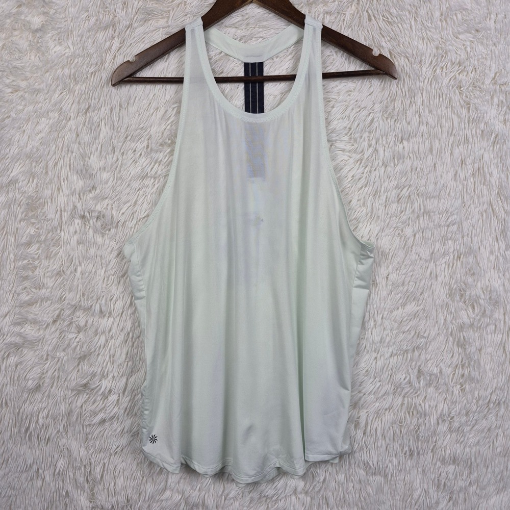 Athleta Power Of She Incline Tank Mint Green Activewear‎ Top XL Sheer Yoga